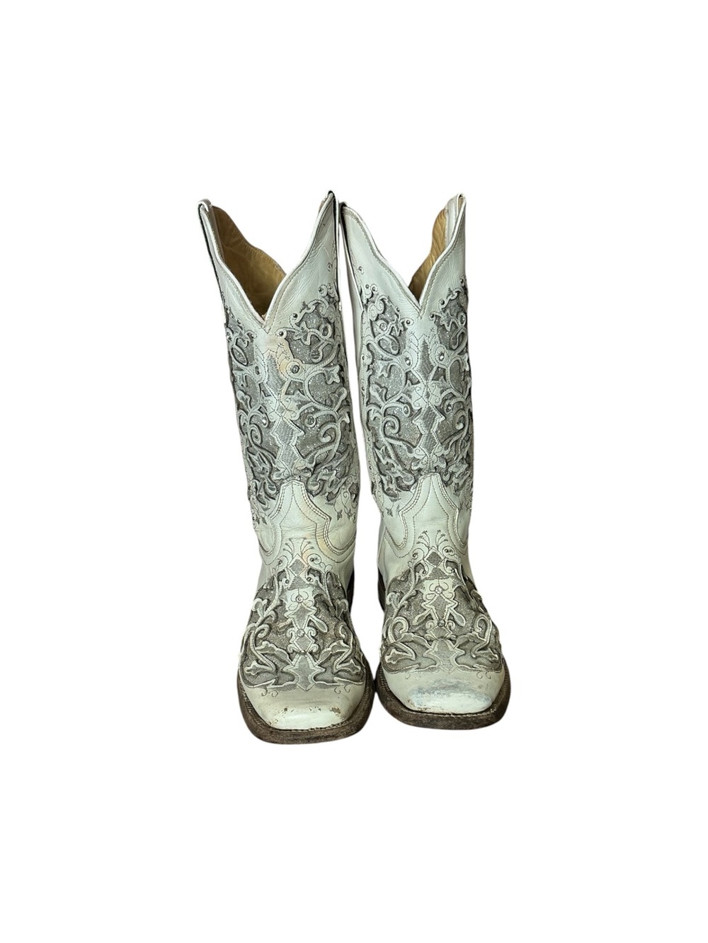 Vintage Everything Western Square Toe Gemstone Cowboy Boots